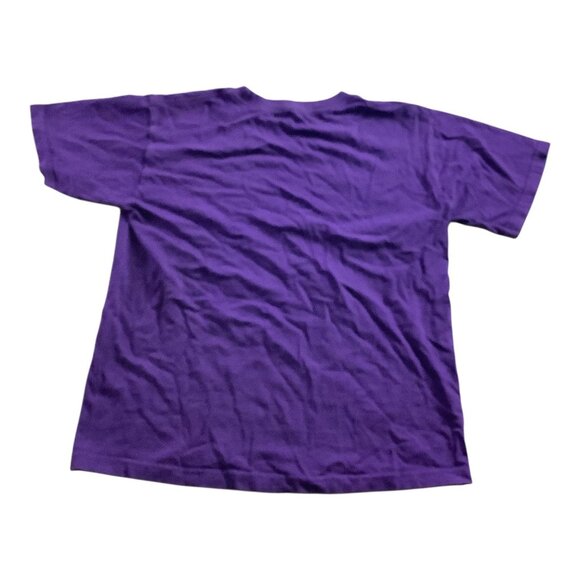 Jerzees‎ Girls Crew Neck T-Shirt Purple Size M 10-12 Short Sleeve Casual Cotton - Picture 2 of 9